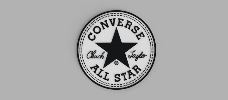 converse star logo picture wall 3d print model - Mito3D