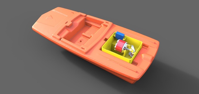 conversion kit ddr racing boat z-drive model making ship model ddr racing boat azipod  3d print model - Mito3D