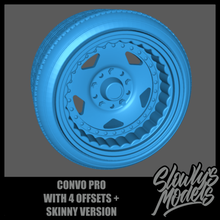 convo pro 4 offsets + skinny version model car wheels rims aoshima 1/24 1:24 1:25 1/25 fujimi tamiya 3d print model - Mito3D