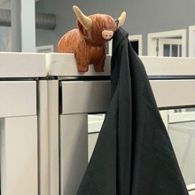 coo coat hanger cubicle highland hook cow office cubical scotland scottish 3d print model - Mito3D
