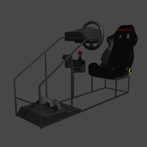 coocpit sım yarış aracı oyunlar simülasyon 3D print model - Mito3D