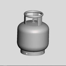 fogão do gás tubo a casa cozinha utilitário o butano propano cozinhar clássico item 3d print model - Mito3D