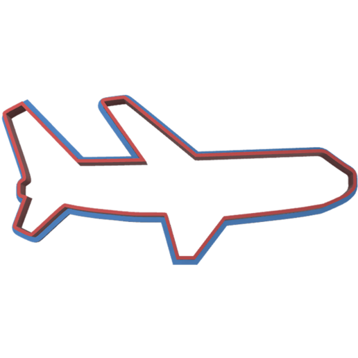 cookie-cutter plane cookie cutter 3D print model - Mito3D