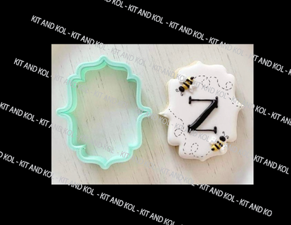 cookie cutter forme rectangle plaque 1 biscuit coupeur étiquette nom 3d print model - Mito3D