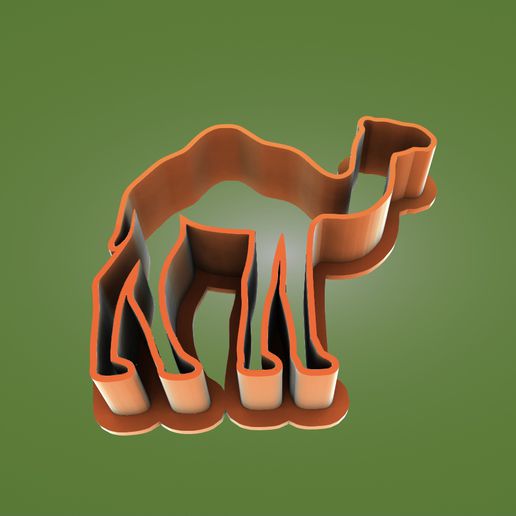 Galleta horneando molde camello 3D print model - Mito3D
