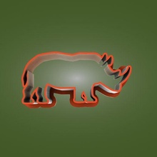 Galleta horneando molde rinoceronte 3d print model - Mito3D