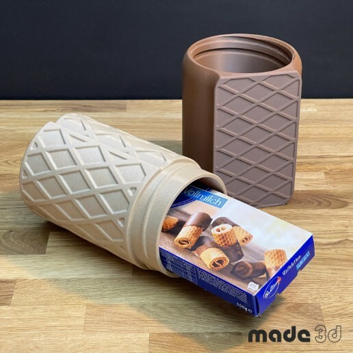 kurabiye Kutu Toplamak Ayarlamak 5 choco waffle rolls yemek kutusu domuzcuk banka kalem durum kılıf dolma Kulp destek sd kart matryoshka 3D print model - Mito3D