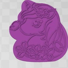 Galleta cutter unicornio cortador cookie Arte diseño cocina casa bienes pastel ornamento 3d print model - Mito3D
