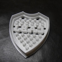 cookie cutter fondan dough boca home sharp shield football mouth 3d print model - Mito3D