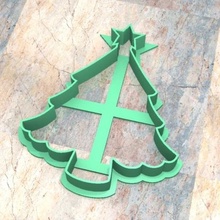 cookie cutter fondan dough christmas tree 001 mass drawings sharp party pine daddy noel 3d print model - Mito3D