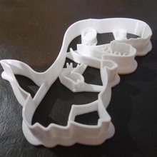 cortador de cookie fondan massa tiranossauro a casa dinossauro sharp 3d print model - Mito3D