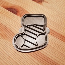 cookie cutter gadget cutter christmas decoration cook bake shoe sock cookie 3d print model - Mito3D