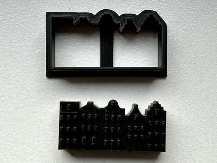 Galleta cortador sello canal edificios hogar casa estampadora Navidad 3d print model - Mito3D