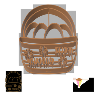 cookie cutter - basket easter 3d print model - Mito3D