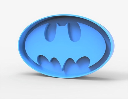 cookie cutter - batman logo cutting cookies dc super hero 3d print model - Mito3D