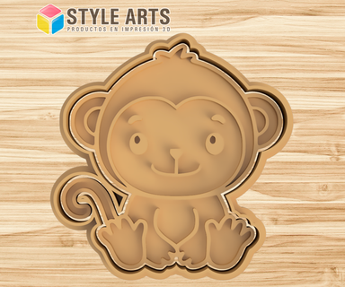 biscotto taglierina scimmia taglio francobollo biscotti masse porcellana 3d print model - Mito3D
