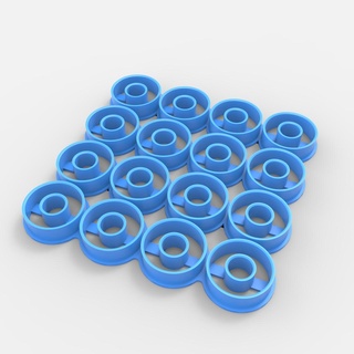 cookie cutter - donuts x16 cutting cookies 3d print model - Mito3D