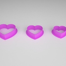 biscotto taglierina cuore 3 dimensioni biscotti cucina 3d print model - Mito3D