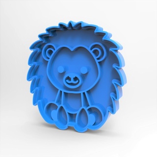 cookie cutter - leon cutting cookies ion animal jungle 3d print model - Mito3D