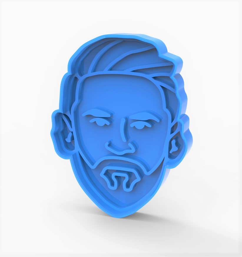 biscotto taglierina messi calcio biscotti argentina mondo 3D print model - Mito3D