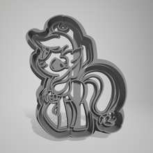 biscotto taglierina pony Applejack 7x9 cm cavallo ragazza my 3d print model - Mito3D