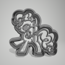cookie cutter - pony pinkie pie 9 3x9 cm horse girl my little 3d print model - Mito3D