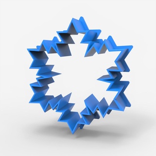 cookie cutter - cookie cutter - snowflake cookie cutter cutting cookies snowflake  3d print model - Mito3D