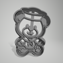 cookie cutter - teddy bear salior 7x9 5cm sailor boy 3d print model - Mito3D