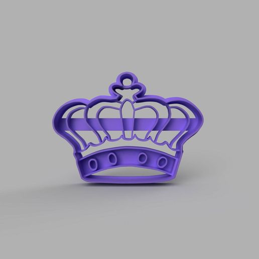 cookie cutter - crown crowm cutting queen 3D print model - Mito3D