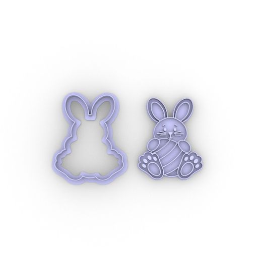 kurabiye kesici Paskalya tavşan di Conejo pascua 3D print model - Mito3D