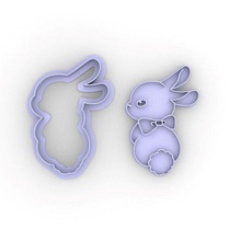 kurabiye kesici Paskalya tavşan di Conejo pascua 3d print model - Mito3D