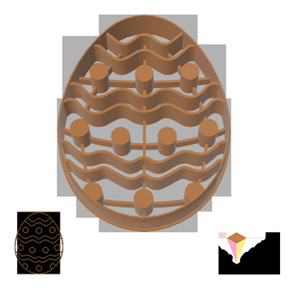 Galleta cortador Pascua Resurrección huevo 3d print model - Mito3D