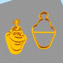 cookie cutter - frozen olaf home cookie-cutter 3d print model - Mito3D