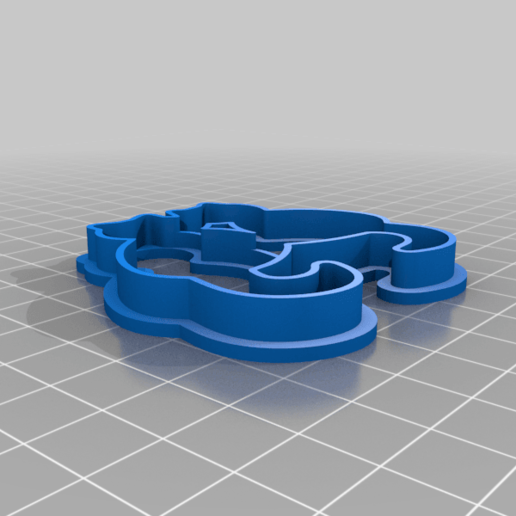 cookie cutter - kitten pair cats household 3D print model - Mito3D