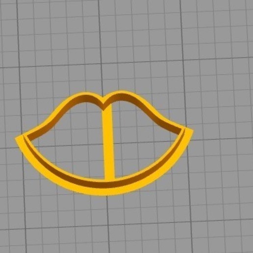 cookie cutter - lips home valentine love cookie-cutter 3D print model - Mito3D