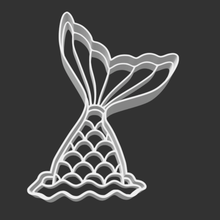 cookie cutter - mermaid tail home cookies cutting biscuits 3d print model - Mito3D