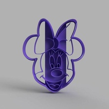 cookie cutter - minnie mouse cutting disney 3d print model - Mito3D