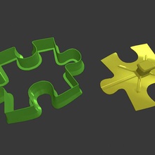 cortador de galletas - rompecabezas gadget troquelado troquel puzzle 3d print model - Mito3D