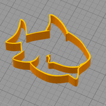 cookie cutter - tiburon shark cookies various kitchen cutting cut biscuits 3d print model - Mito3D