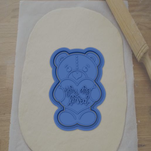 cookie cutter bear decoration 3D print model - Mito3D