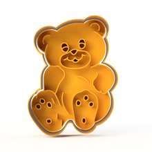cookie cutter bear cutters marzipan valentine's day love friendship lovers cokkie short february 14th 3d print model - Mito3D