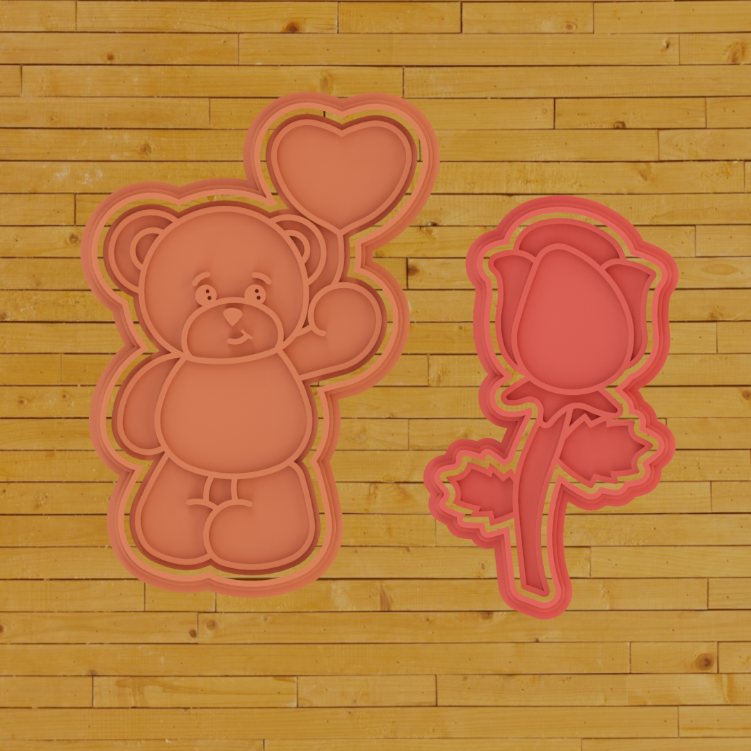 biscotto taglierina orso rosa biscotti rispondere fondente torte regalo masse decorazione art zucchero decorare Biscotti decorati 3D print model - Mito3D