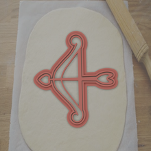 cookie cutter bow arrow cortador galletas arco flecha valentine's day decoration 3d print model - Mito3D