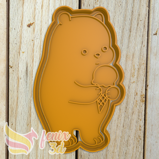 cookie cutter brown bears scandalous cutting cutters seal stamp fondant cookies kids cartoon bare 3d print model - Mito3D