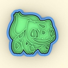 biscuit coupeur bulbasaur coupeurs timbre timbres carimbo Pokémon dessin animé 3d print model - Mito3D