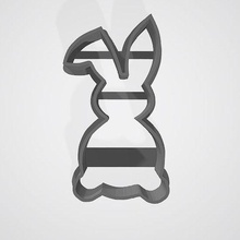 cookie cutter bunny 1 gadget hare 3d print model - Mito3D