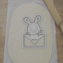cookie cutter bunny letter rabbit decoration 3d print model - Mito3D