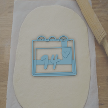 Galleta cortador calendario 14 amor galletas san valentin día decoración 3d print model - Mito3D