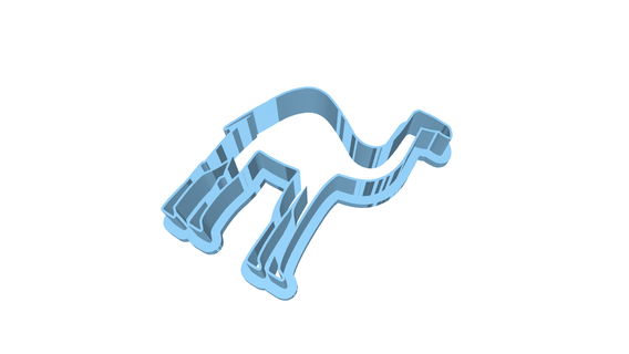 cookie cutter camel stock illustration adventure africa animal asia blue 3d print model - Mito3D