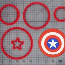 cookie cutter capit o america various american past 3d print model - Mito3D